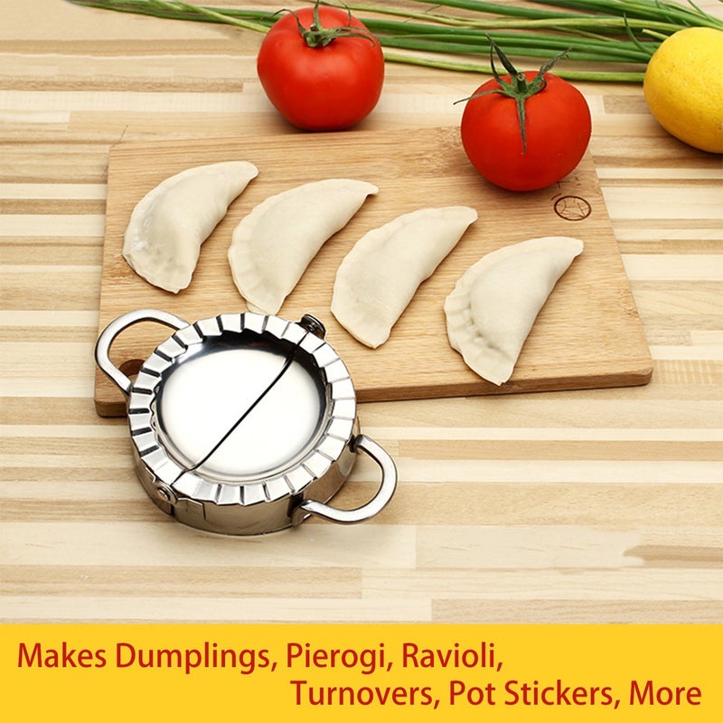 i Kito New Stainless Steel Ravioli Mould Dumpling Maker Mold Wrapper Pierogie Pie Crimper Pastry Dough Press Cutter Kitchen Gadgets (S 3inch) - Image 2